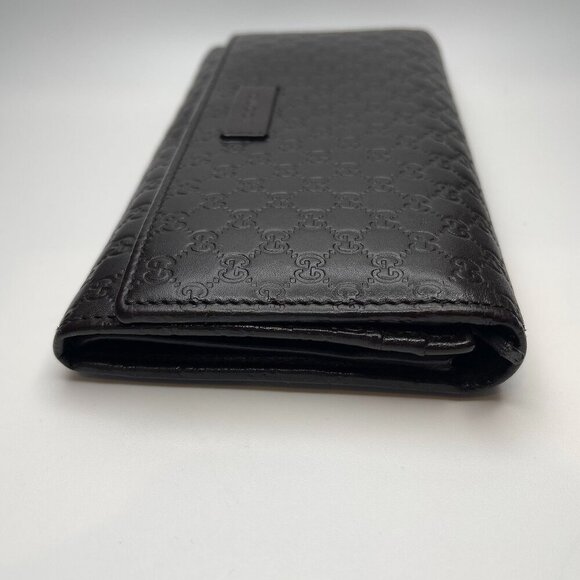 Gucci Guccisima Dark Brown Calf Leather Continental Wallet - Preowned - Picture 6 of 16